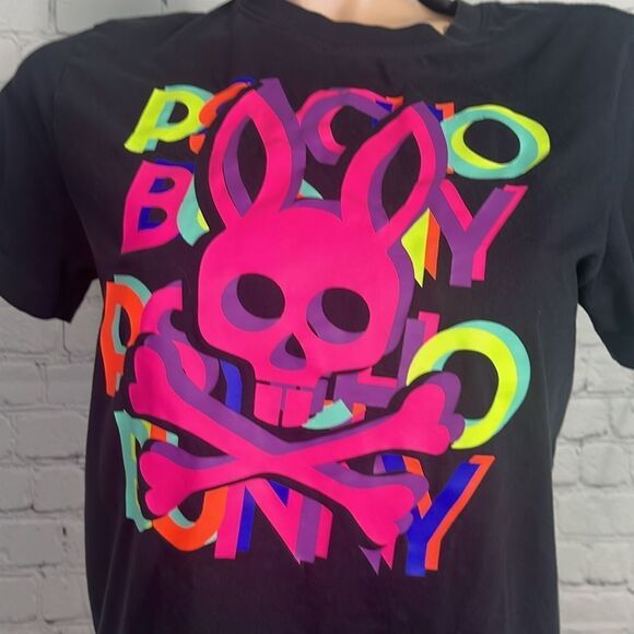 Psycho Bunny Neon T-shirt Mens size 3 or women’s small see measurements - Picture 2 of 9